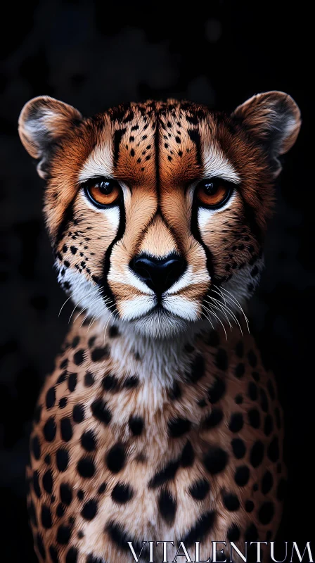 Cheetah Face Close-up AI Image