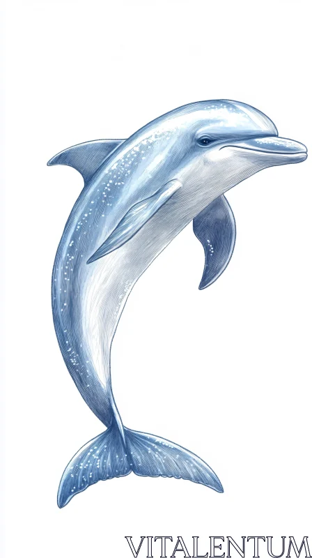 Artistic Dolphin Depiction AI Image