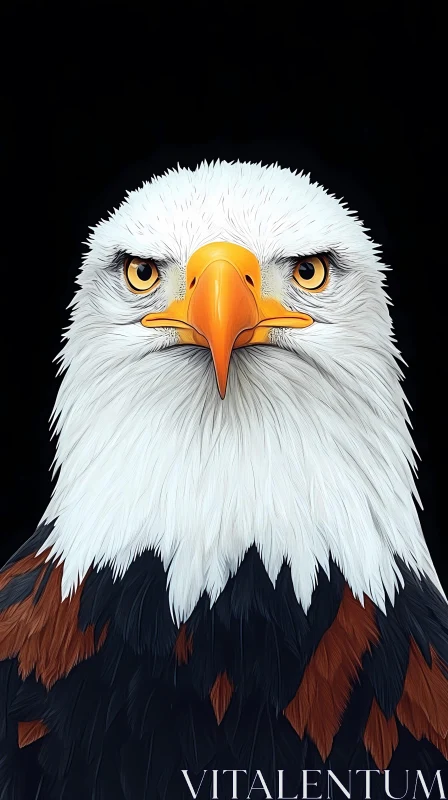 AI ART Eagle's Gaze Close-Up