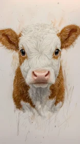 Artistic Cow Face Rendering