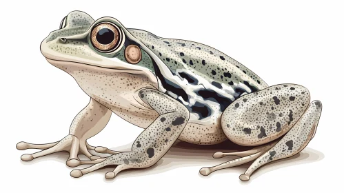 Frog Illustration with Detailed Patterns