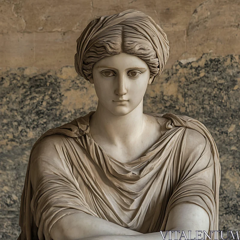 Classical Female Figure Sculpture AI Image