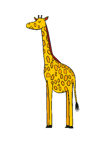 POD Design Charming Cartoon Giraffe Design for Kids' Apparel and Accessories