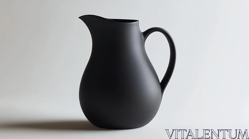 AI ART Modern Black Pitcher Still Life