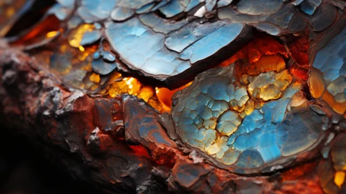 Glowing Rocks: A Close-Up Exploration of Color and Light