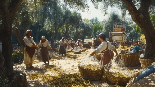 Gathering Olives Under the Sun