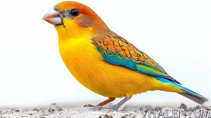 Vivid Feathers of a Tropical Bird AI Image