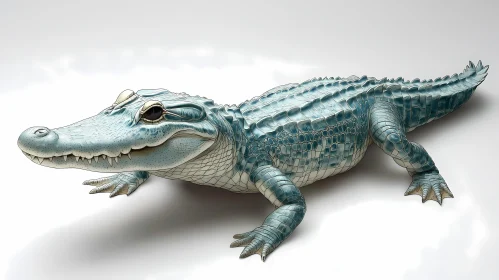 Blue Alligator Art