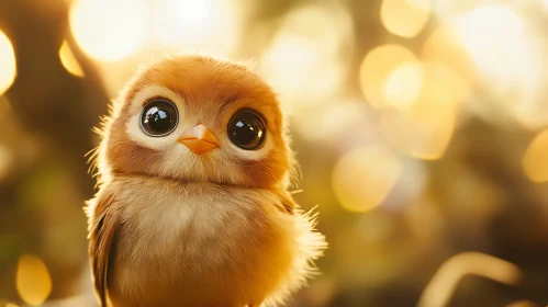 Charming Bird with Big Eyes