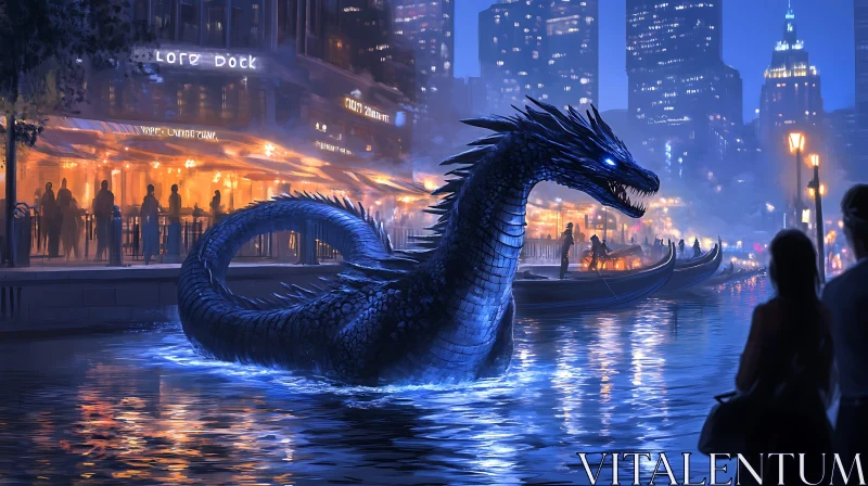 AI ART Urban Dragon: A City's Myth