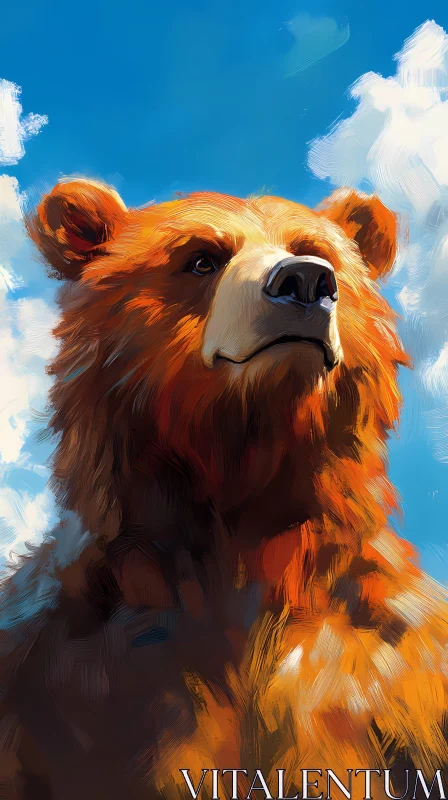 Artistic Portrait of a Bear AI Image