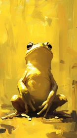 Ethereal Yellow Frog Art