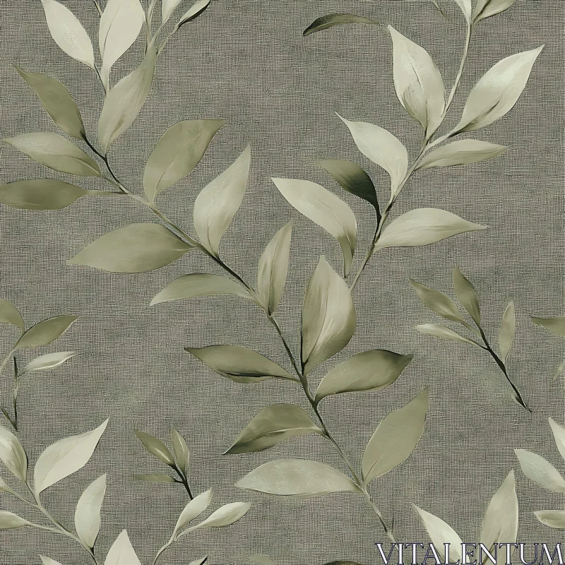 Botanical Leaves Artwork AI Image