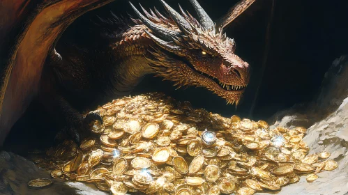 Golden Hoard Dragon Guardian Artwork