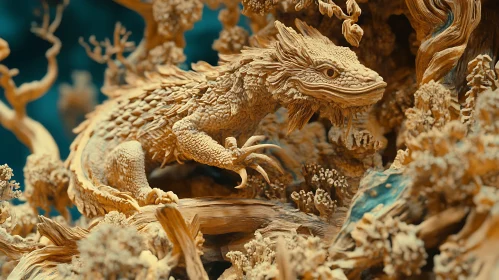 Detailed Dragon Figurine Art Piece