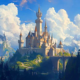 Majestic Castle with Bridge View
