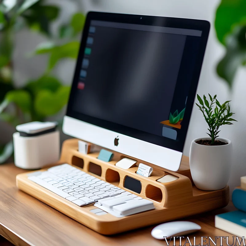 AI ART Sleek and Efficient Modern Workspace Setup