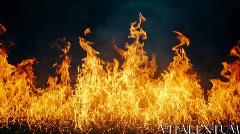 Wildly Dancing Flames Creating Intriguing Patterns AI Image