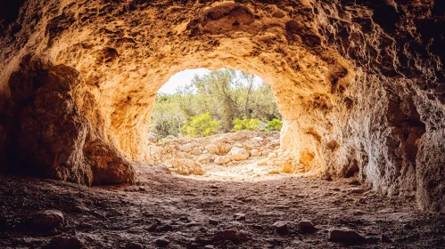 Cave with Natural Light Illumination