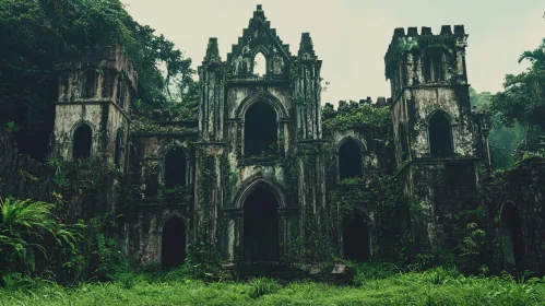 Verdant Embrace: Castle Ruins