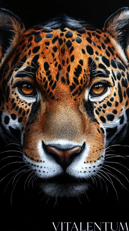 Majestic Leopard Close-Up AI Image