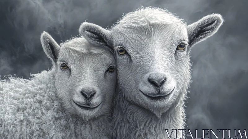 Sheep Close-Up AI Image