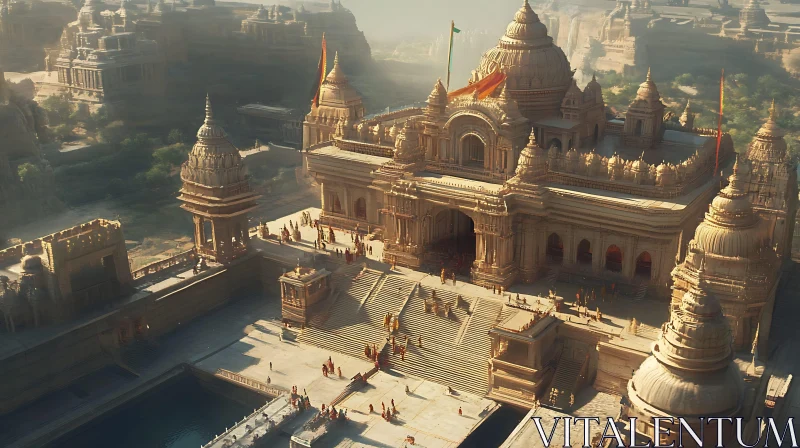 Grand Temple Complex AI Image