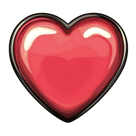 Shiny Heart Icon of Love