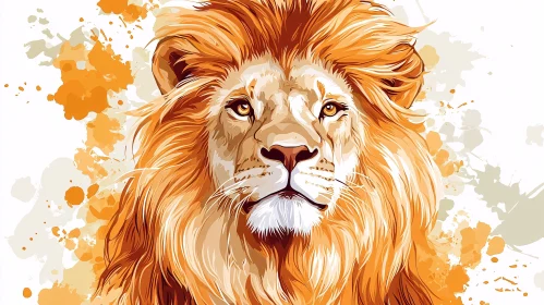 Artistic Representation of a Lion