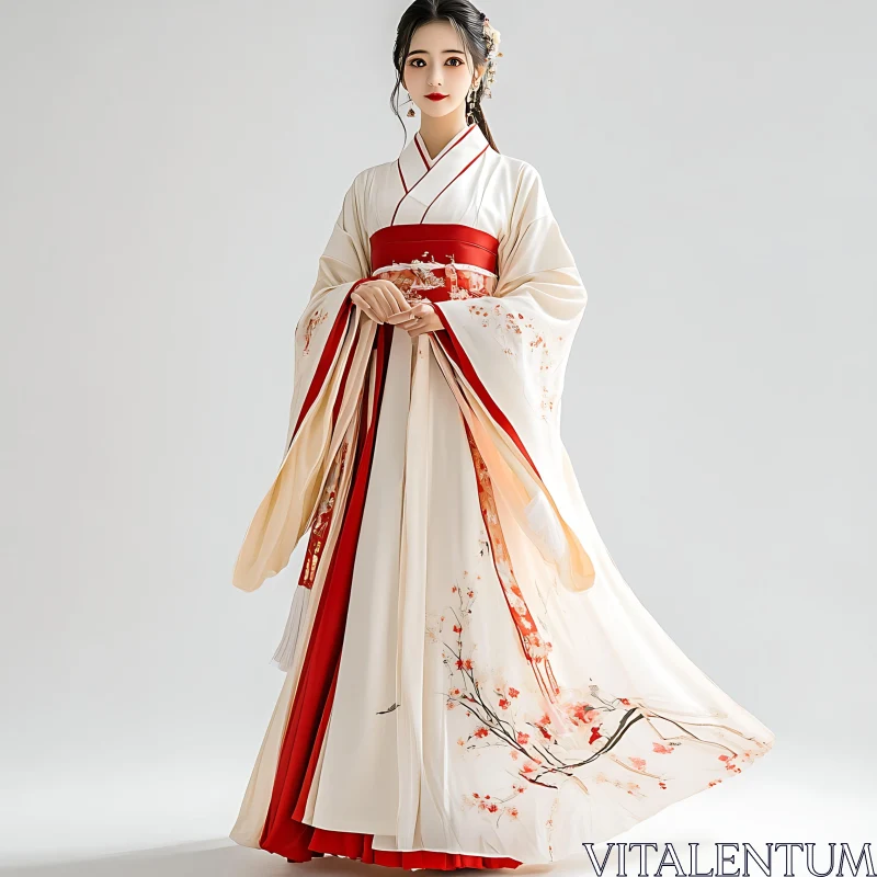 Hanfu Fashion: A Portrait of Grace AI Image