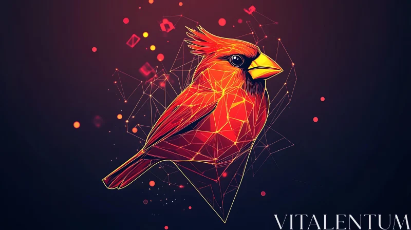 Abstract Cardinal Artwork AI Image