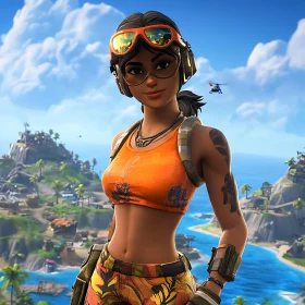 Tropical Island Girl Portrait