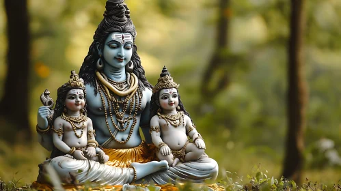 Serene Shiva Family Portrait