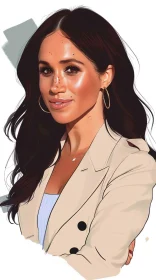 Elegant Meghan Markle Portrait