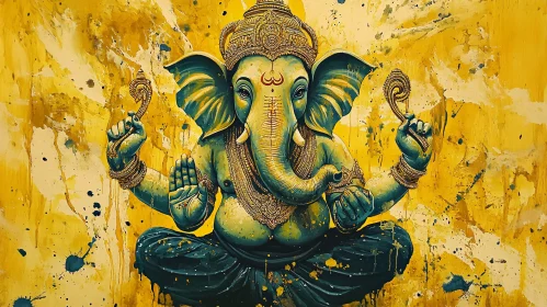 Hindu God Ganesha Painting