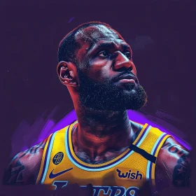 LeBron James Basketball Artwork