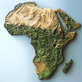 Topographical Africa: A Relief Map Visualization