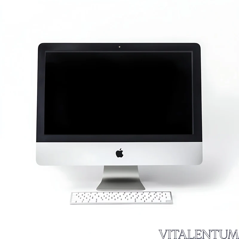 Sleek Apple iMac with White Keyboard AI Image