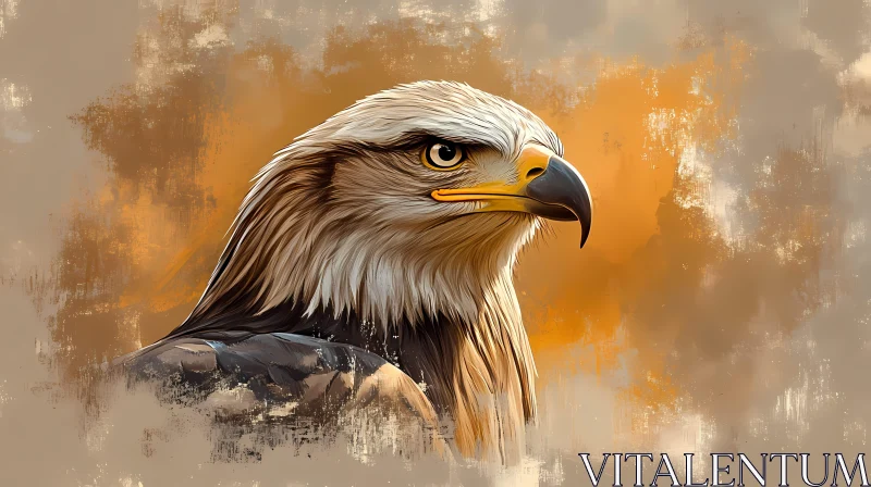 Eagle Art in Warm Tones AI Image