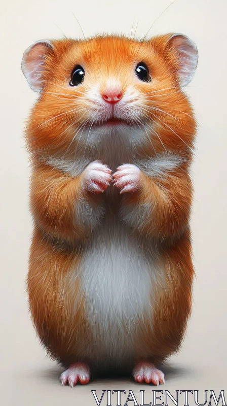 Cute Fluffy Hamster AI Image