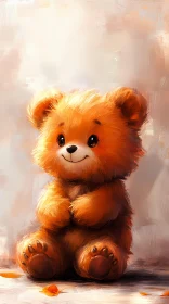 Adorable Fluffy Teddy Bear Art