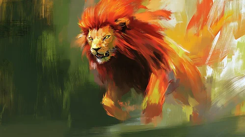 Fierce Lion Portrait