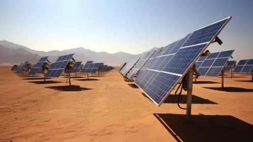 Captivating Solar Panels in the Desert Landscape