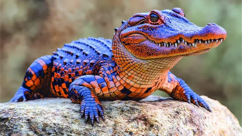 Colorful Alligator in Natural Habitat