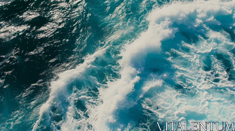 Deep Blue Ocean Waves: A Captivating Natural Beauty AI Image
