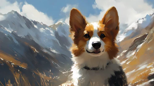 Corgi Adventure in the Mountains