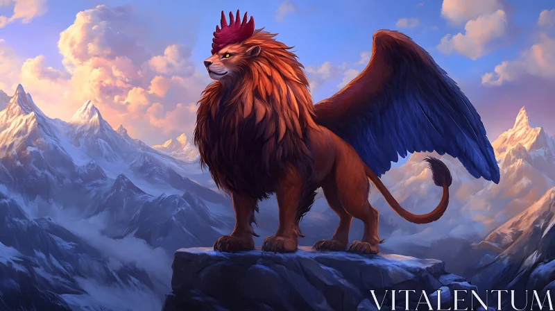 AI ART Lion with Wings