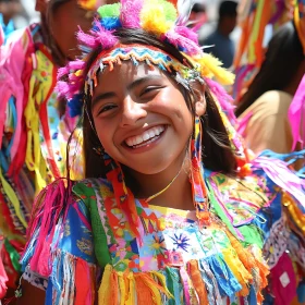 Festive Portrait of Smiling Child