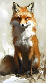 Artistic Wildlife Portrait of a Fox