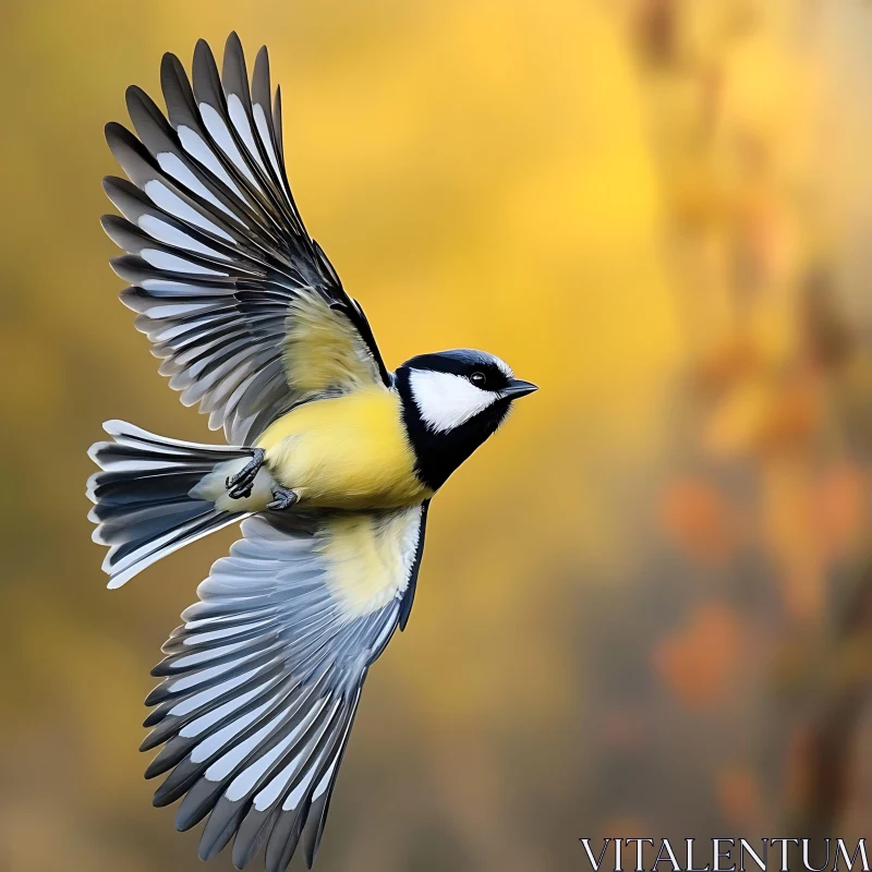 Bird in Flight Wildlife Image AI Image